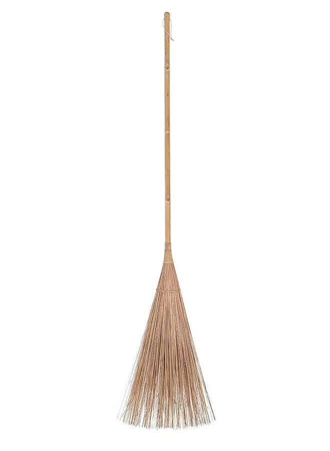 LIVECOOL Long Stick Broom for Home/Office Wet Floo,for Garden, Outdoor Cleaning Natural and Pure Bamboo Seek Coconut Jhadu/Brooms - Image 1